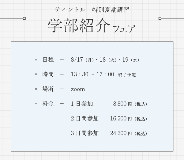 不登校専門オンライン個別指導ティントル夏期講習